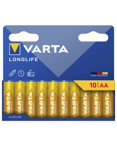 Varta Longlife AA/LR06 alkaliska batterier – 10 stycken