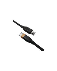 Duracell USB-A 2.0 till USB-C laddnings- och datakabel, 18 W, textil, svart, 2 m