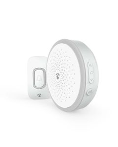 Nedis trådlöst dörrklocksset med batteridrift – vitt