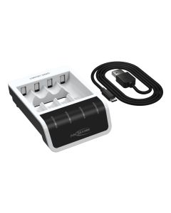 Ansmann Comfort Smart Snabbladdare med USB-ingång för AA/AAA