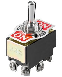 Miniature toggle switch - 1 stk. med 2x ON-OFF-ON, screw version
