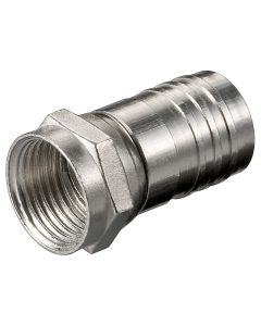 Crimp F-kontakt konnektor 8,0 mm - koppar-nickel