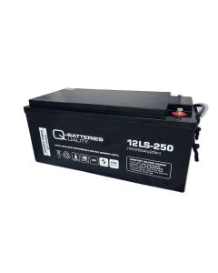 Q-Batteries 12LS-250 / 12V - 250Ah 10-års AGM batteri