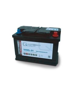 Q-Batteries 12Gel-51 traktionsbatteri 12V 52Ah (5h) , 60Ah (20h)