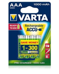 Varta AAA/R03/Mikro Uppladdningsbara batterier (4 st.) 1000 mAh