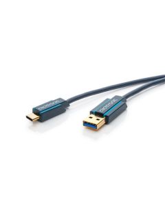 Clicktronic Casual USB-C kabel - 1 m till USB Typ-A