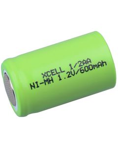 1/2 AA till uppladdningsbart batteri - 600 mAh