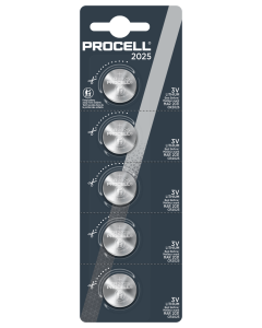 Duracell Procell CR2025 Lithium knappcell - 5 st. Blisterförpackning