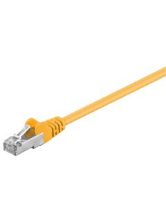 CAT 5e patchkabel, F/UTP, gul, 1 m