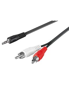 3,5 mm 2 x RCA-adapterkabel 0,5 m