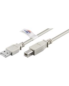 USB 2,0 Hi-Speed-kabel, grå, 3 m