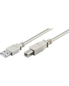 USB 2,0 Hi-Speed-kabel, grå, 1,8 m