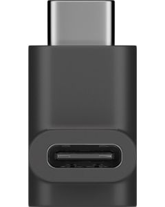 USB-C 3.2 Hun til USB-C Han adapter, 90°, svart