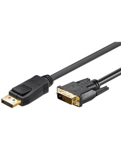 DisplayPort to DVI-D adapterkabel 1,2 svart 2 m - blisterförpackning