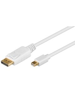 DisplayPort to mini DisplayPort adapterkabel 1,2 vit 1 m - blisterförpackning