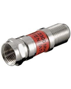 SAT Attenuator 10 dB - F-hane > F-hona - 1 stk.