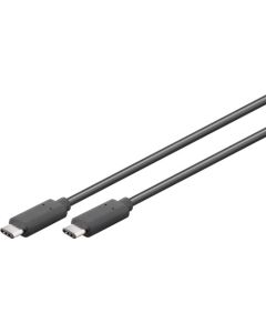 USB-C 3.1 till USB-C laddnings- och datakabel, svart, 0,5m