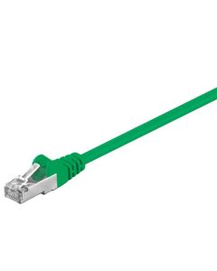 CAT 5e patchkabel, SF/UTP, grön, 0,5 m