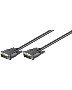 DVI-D FullHD-kabel dubbellink, svart, 5 m,
