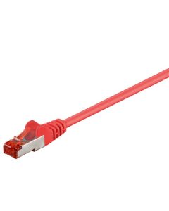 CAT 6 patchkabel S/FTP (PiMF), röd, 15 m