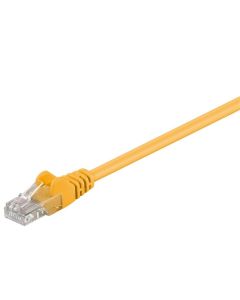 CAT 5e patchkabel, U/UTP, gul, 0,5 m