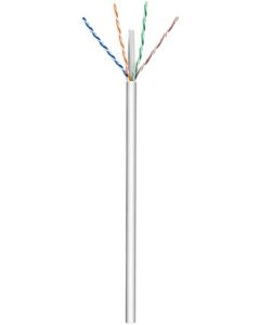 CAT 6 nätverkskabel, U/UTP, grå, 100 m kabelrulle