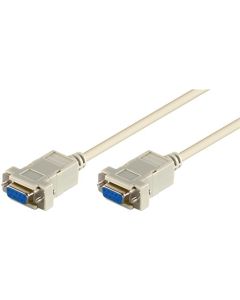 SUB-D kabel nollmodemkabel, grå, 2 m,