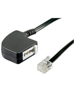 TAE adapter TAE-F hun til RJ11/RJ14  (6P4C) - 1 stk.