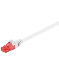 CAT 6 patchkabel, U/UTP, vit, 5 m