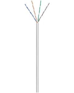 CAT 5e nätverkskabel, U/UTP, grå, 100 m kabelrulle