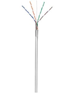 CAT 5e nätverkskabel, F/UTP, grå, 100 m kabelrulle