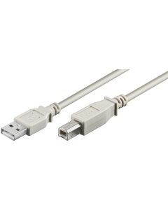 USB 2,0 Hi-Speed-kabel, grå, 5 m,