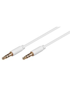 3,5 mm kontakt connect till kabel vit 0,5 m