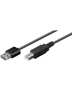 EASY USB Data- och laddningssladd, svart, 0,6 m