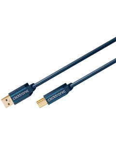 Clicktronic Casual USB 3,0 kabel 1,8 m - high-speed datakabel med A/B kontakt