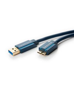 Clicktronic Casual Micro USB 3,0 kabel 3 m - high-speed adapter till typ-B Micro USB-kontakt