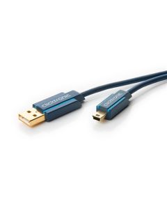 Clicktronic Casual Mini USB 2,0 kabel - 1 m - kabel till Mini typ-B USB