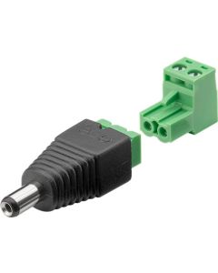 Terminal Block 2-pin til DC han 5,50x2,10mm - 1 stk.