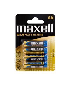 Maxell Super Alkaline AA/LR6 Super-batterier - 4 st.