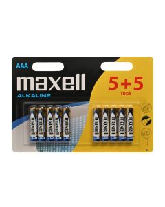 Maxell Long life Alkaline AAA/LR 03-batterier - 10 st.