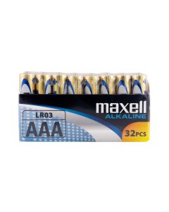 Maxell Long Life Alkaline AAA/LR 03-batterier - 32 st.