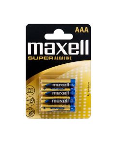 Maxell Super Alkaline AAA/LR 03 Super-batterier - 4 st.