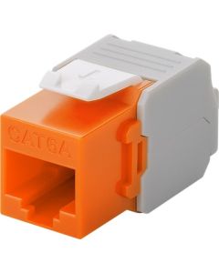 CAT 6a RJ45 Modularkontakt, ej skärmad, orange-vit