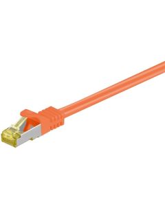 RJ45 patchkabel S/FTP (PiMF), med CAT 7 kabel, orange, 0,25 m