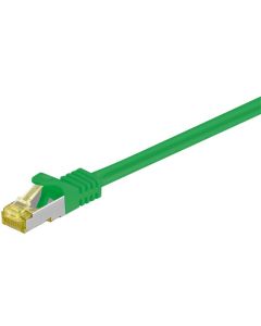 RJ45 patchkabel S/FTP (PiMF), med CAT 7 kabel, grön, 0,5 m