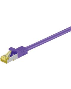 RJ45 patchkabel S/FTP (PiMF), med CAT 7 kabel, violett, 1 m