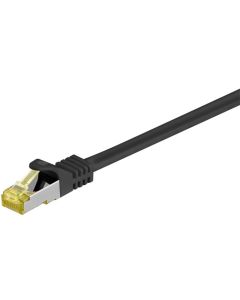 RJ45 patchkabel S/FTP (PiMF), med CAT 7 kabel, svart, 1,5 m
