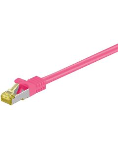 RJ45 patchkabel S/FTP (PiMF), med CAT 7 kabel, magenta, 2 m