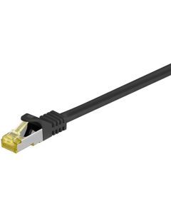 RJ45 patchkabel S/FTP (PiMF), med CAT 7 kabel, svart, 2 m