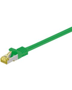 RJ45 patchkabel S/FTP (PiMF), med CAT 7 kabel, grön, 7,5 m